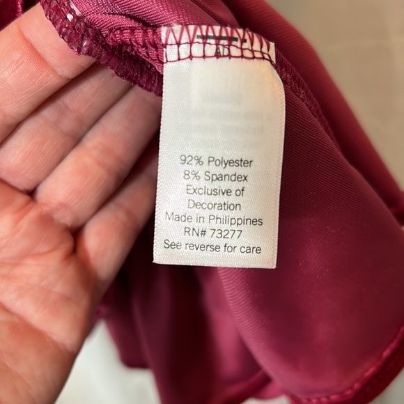 🆕 LC Lauren Conrad Burgundy Dress - Picture 8 of 11